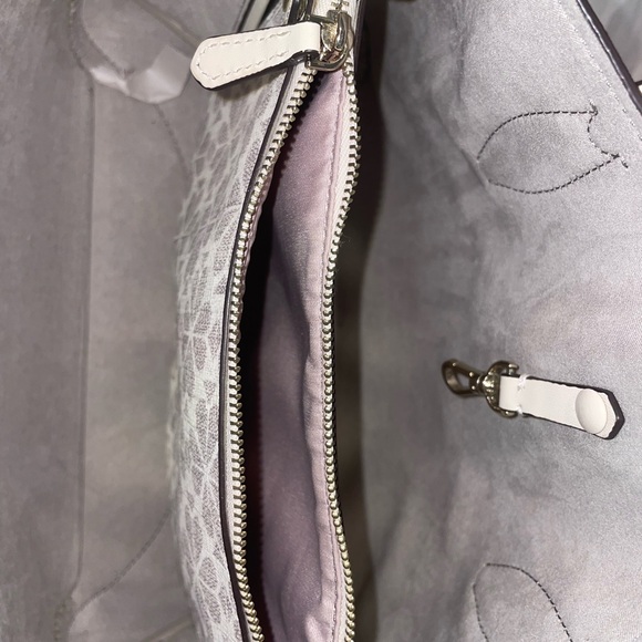 NWT Kate Spade Spade Flower Monogram Satchel & middle Wallet Multi ivory - Picture 3 of 8